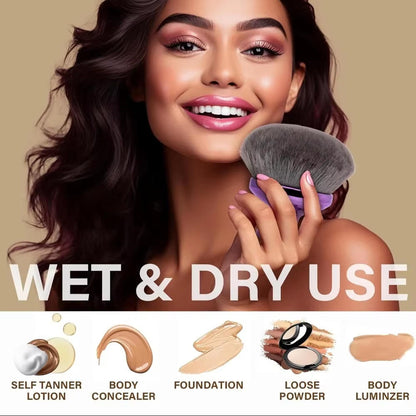 Extra Large Kabuki Self Tanning Brush | Professional Blending Brush for Self Tanner, Foundation, Bronzer, Face & Body