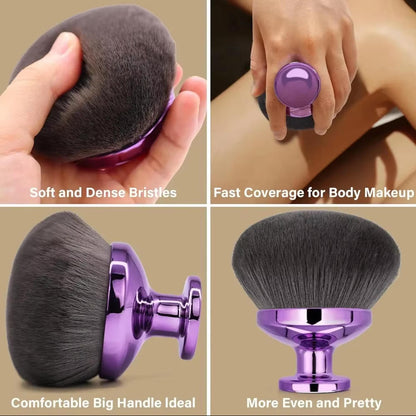 Extra Large Kabuki Self Tanning Brush | Professional Blending Brush for Self Tanner, Foundation, Bronzer, Face & Body