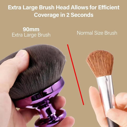 Extra Large Kabuki Self Tanning Brush | Professional Blending Brush for Self Tanner, Foundation, Bronzer, Face & Body