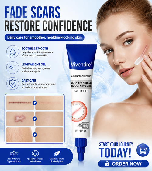 Buy 1 Get 1 Free 🔥 Advanced Silicone Scar & Wrinkle Smoothing Gel